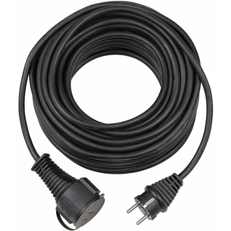 foto del prodotto brennenstuhl 230v extension cable schuko male shuko female power cables male female, black, 10 m 