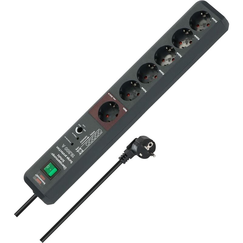 foto del prodotto brennenstuhl a1945202101159490966 1159490966 base m ltiple secure tec con protecci n contra sobretensi n y funci n master slave, max 3500 w, 230 v,