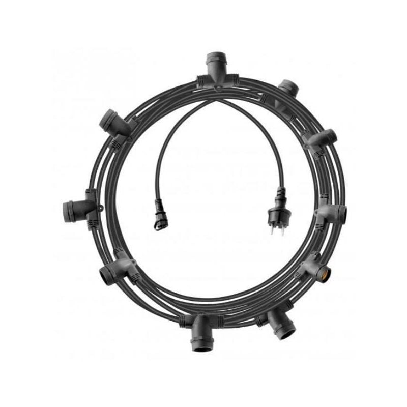 foto del prodotto brennenstuhl catenaria 10xe27 lampadine escluse con cavo da 10 metri nero 1175190020