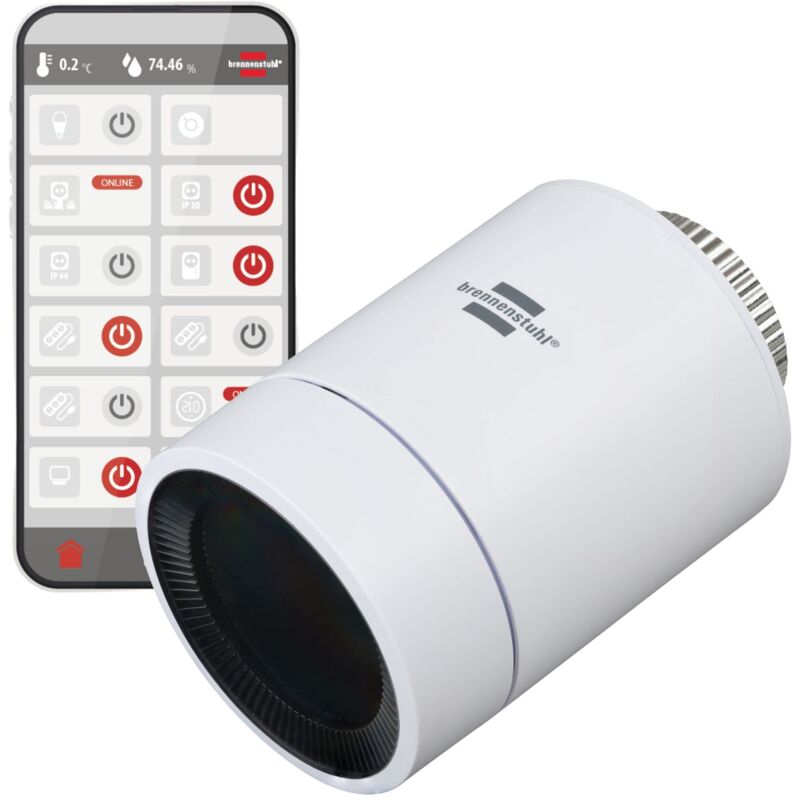 foto del prodotto brennenstuhl connect zigbee termostato per radiatore ht cz 01 termostato intelligente zigbee per risparmiare energia, compatibile con alexa e