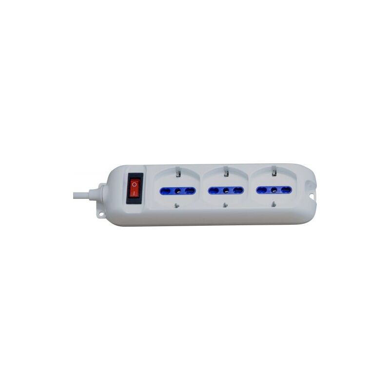 foto del prodotto brennenstuhl multipresa h05vv f 3g1,0 bianco con interruttore 3 prese 00228 