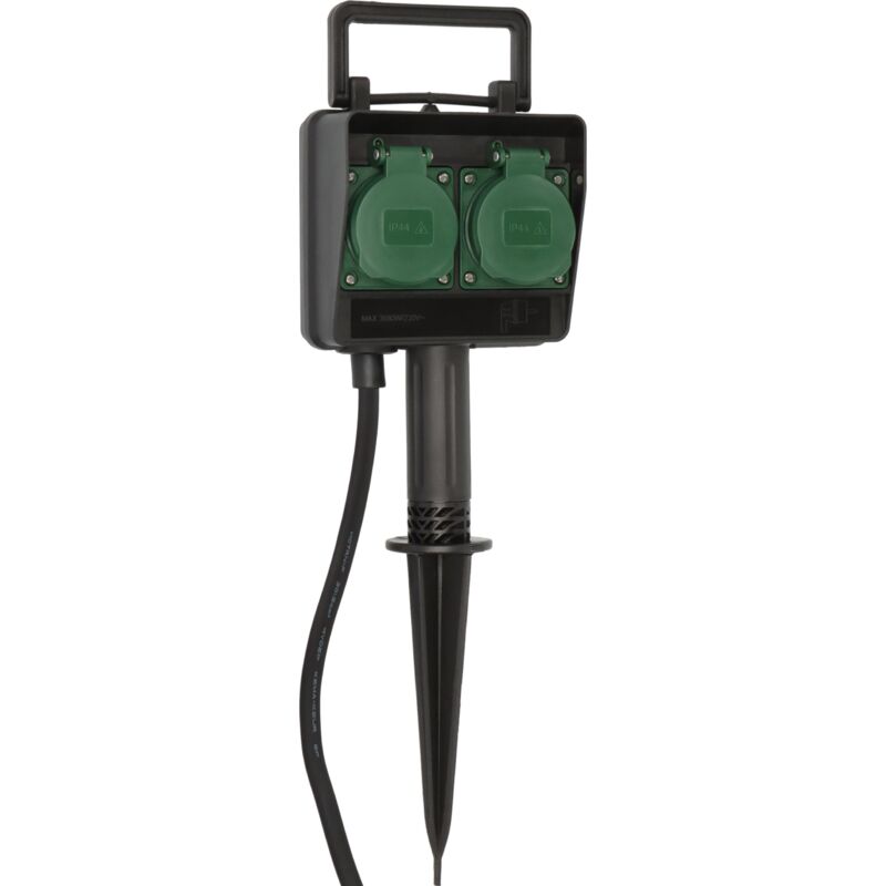 foto del prodotto brennenstuhl presa per giardino e supporto per fissaggio a terra ip44 2 prese 1,4m h07rn f 3g1,5