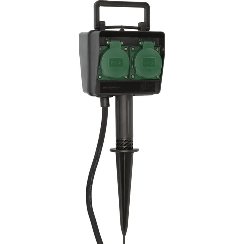 foto del prodotto brennenstuhl presa per giardino e supporto per fissaggio a terra ip44 4 prese 10m h07rn f 3g1,5