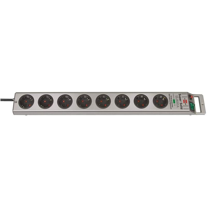 foto del prodotto brennenstuhl super solid multipresa con protezione contro le sovratensioni 8 prese colore d argento con interruttore, 1153340318