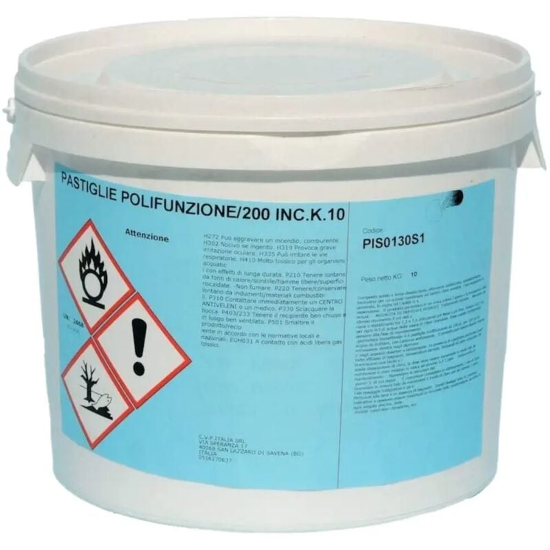 foto del prodotto brenntag cloro multifunzione pastiglie da 200g dicloro per pacqua piscina 5 kg