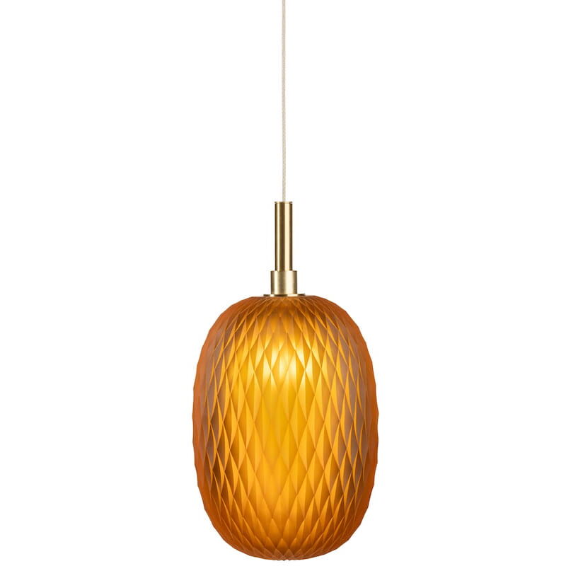 foto del prodotto brenta elegante lampada a sospensione arancione 21 cm