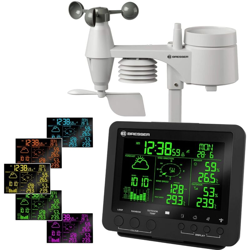 foto del prodotto bresser 5 in 1 centro meteo professionale con display di 256 colori nero
