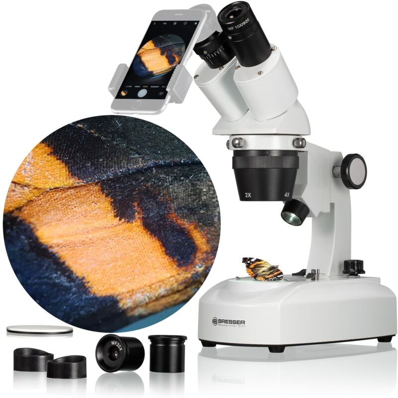 foto del prodotto bresser 5803100 stereomicroscopio researcher icd led 20x 80x