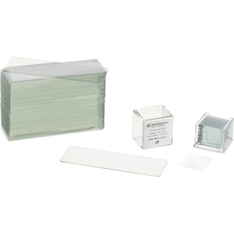 foto del prodotto bresser optik set 50 100er 5916000 vetrino portaoggetti per microscopio adatto per marchio microscopio optik