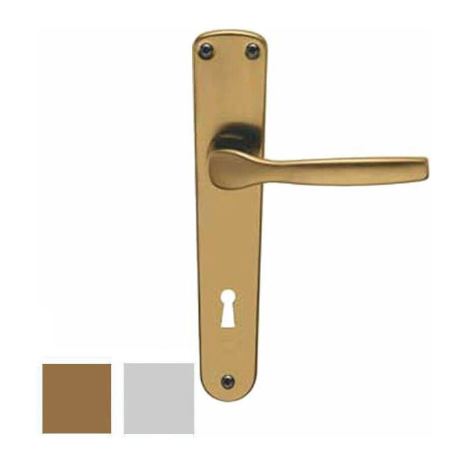 foto del prodotto brialma maniglia ginevra alluminio bronzato placca 8x70cm