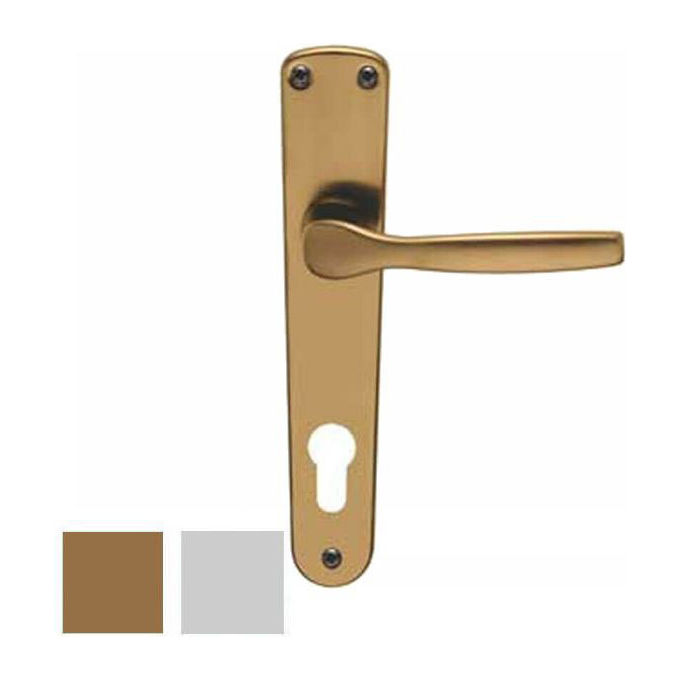 foto del prodotto brialma maniglia ginevra alluminio bronzato placca 8x85cm yale