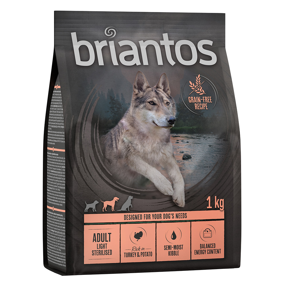 foto del prodotto briantos adult light sterilised tacchino patate senza cereali per cane 1 kg