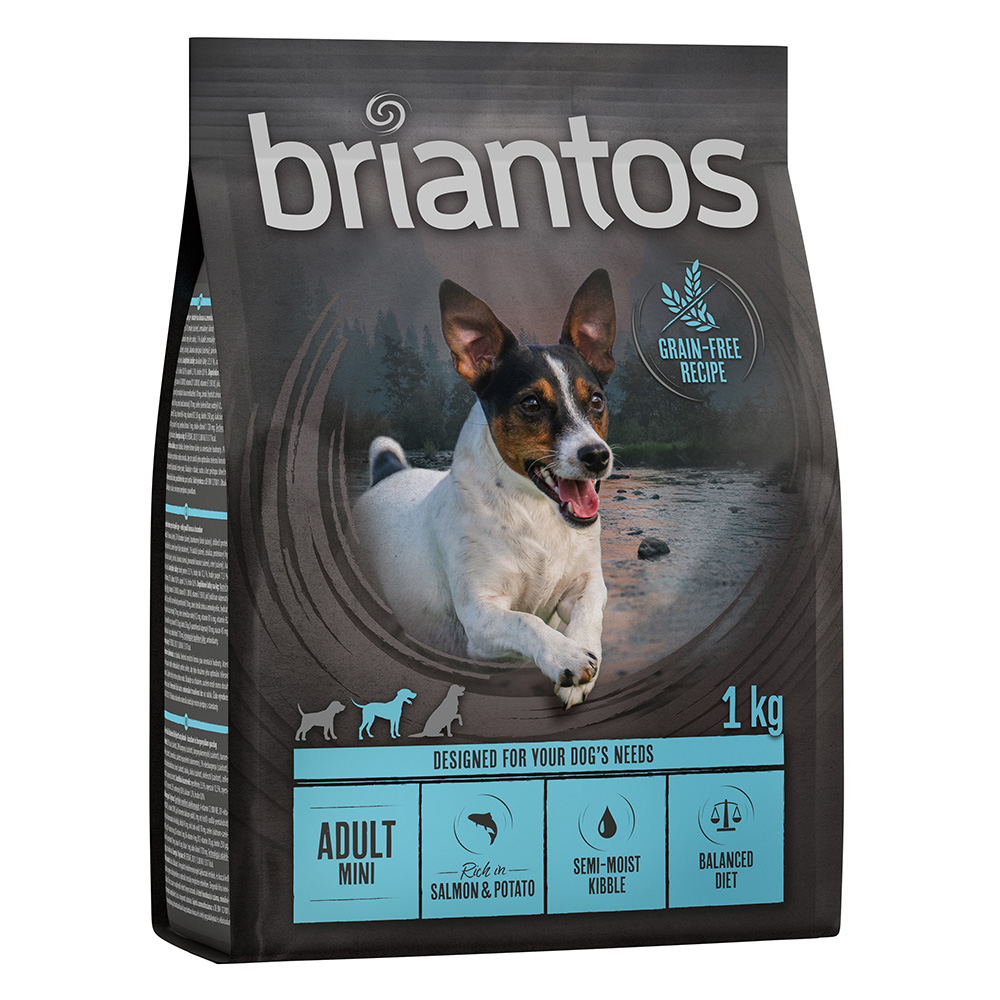 foto del prodotto briantos adult mini salmone patate senza cereali crocchette cane 1 kg