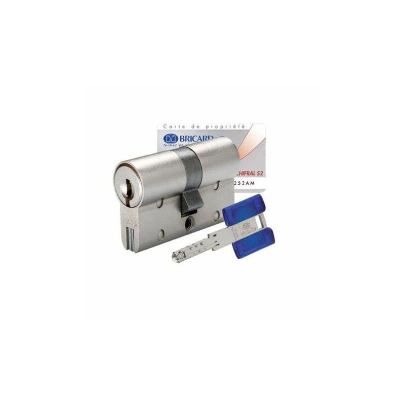 foto del prodotto bricard 7530240 cilindro europeo chifral s2 30x70 fornito con 3 chiavi