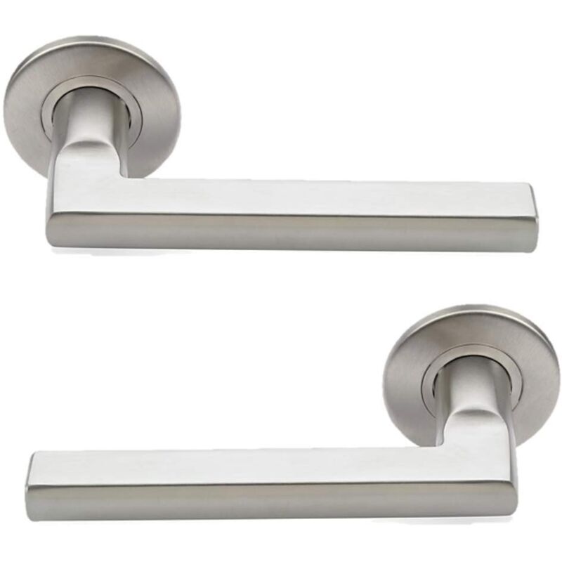 foto del prodotto bricard coppia di maniglie su rosone in acciaio inox tempo, 668551