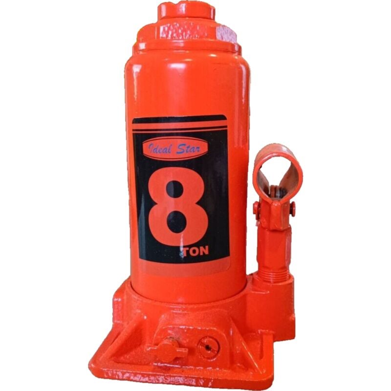 foto del prodotto brico dea - cric martinetto sollevatore idraulico a bottiglia a doppio pistone portata 8 ton