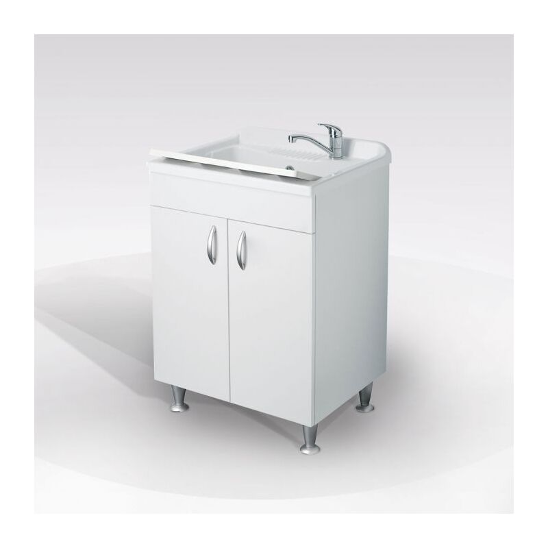 foto del prodotto brico dea mobile lavatoio 2 ante bianco 60