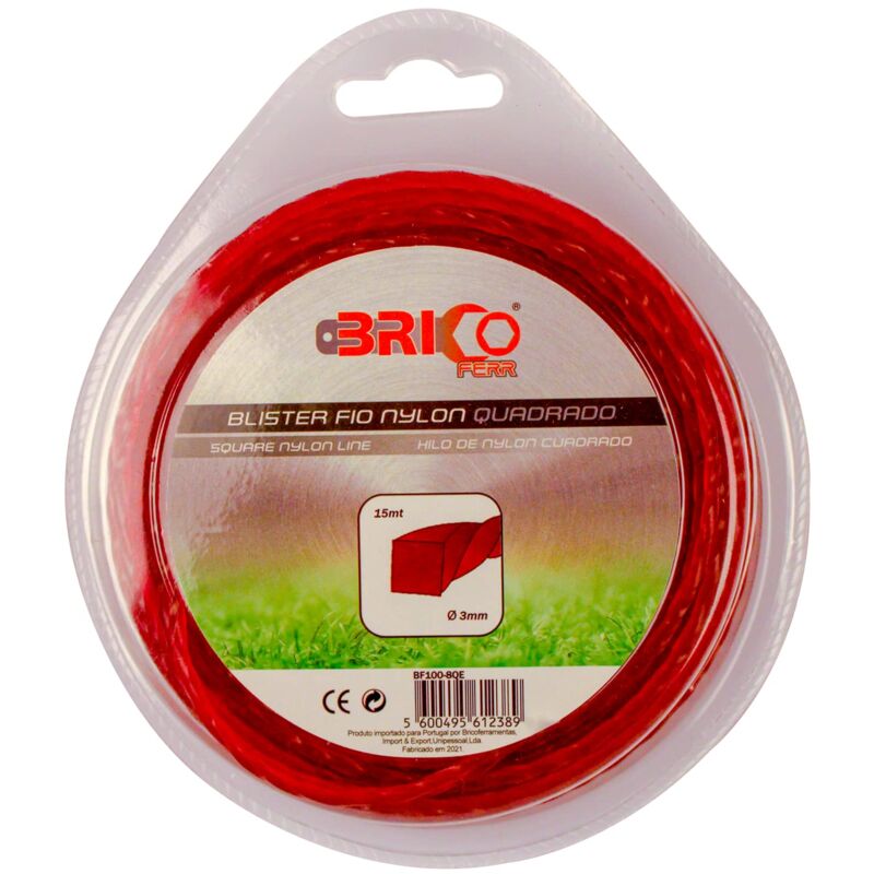 foto del prodotto bricoferr bf100 8qe rasafilo 3 mm x 15 metri, la compensazione quadrato 