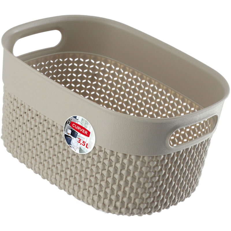 foto del prodotto bricoline curver cestino contenitore organizer da 3,5 l beige eco