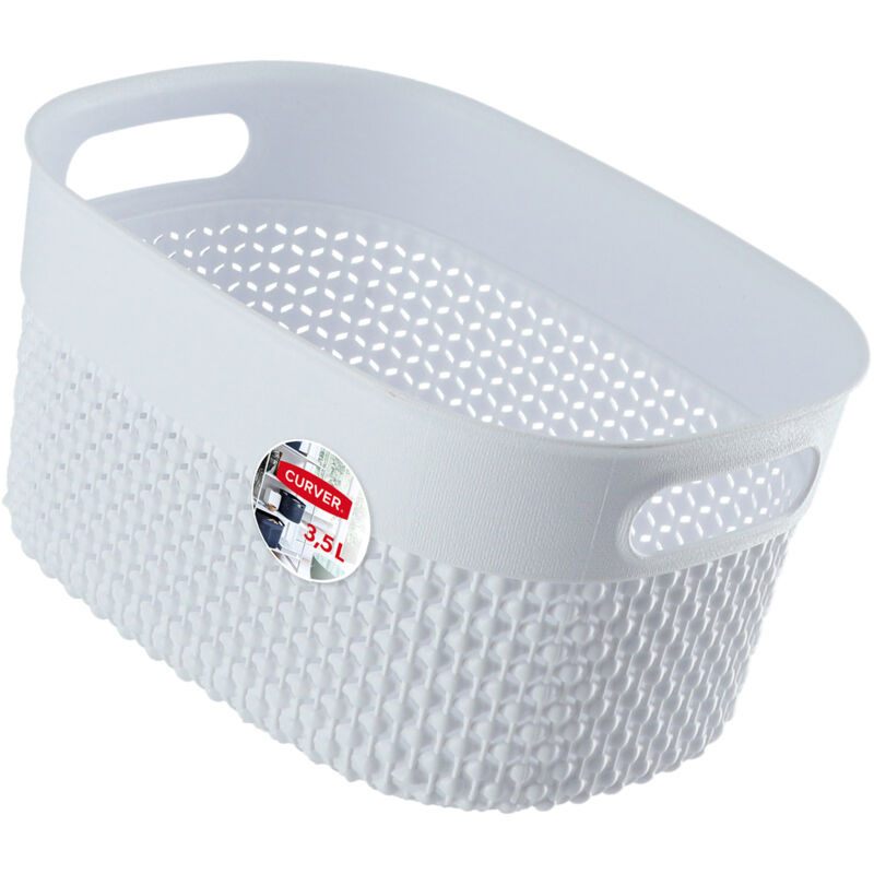 foto del prodotto bricoline curver cestino contenitore organizer da 3,5 l bianco eco
