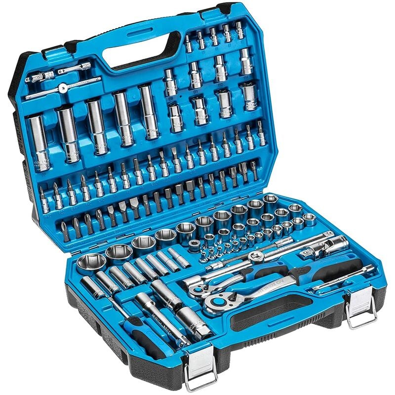 foto del prodotto bricoline h gert technik cassetta attrezzi, set attrezzi, valigetta attrezzi, kit attrezzi, chiavi a bussola, punte e accessori, acciaio cr v,
