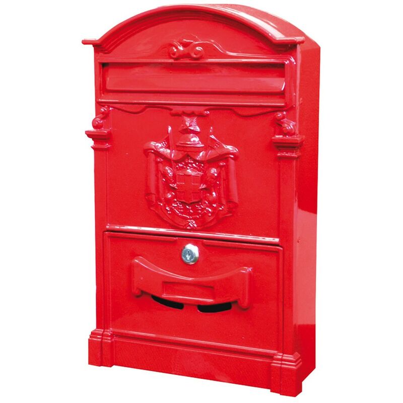 foto del prodotto bricoshop24 cassetta postale rossa per pubblicit condominio serratura buca lettere posta