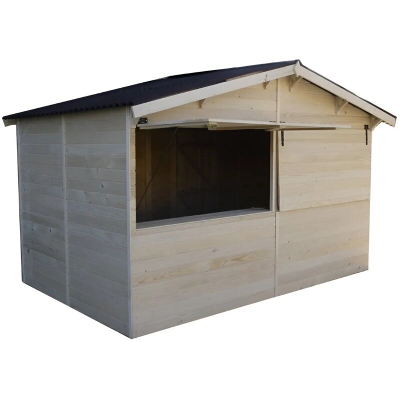foto del prodotto bricoshop24 chiosco casetta in legno per giardino 360x240 cm a pannelli 20 mm
