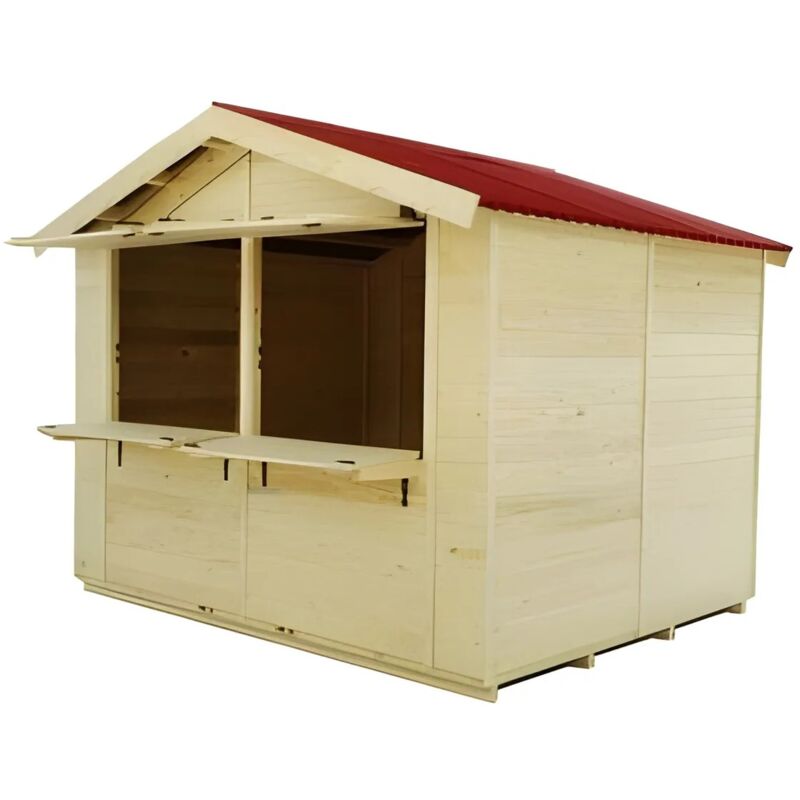 foto del prodotto bricoshop24 chiosco casetta in legno per giardino 400x240 cm a pannelli 20 mm
