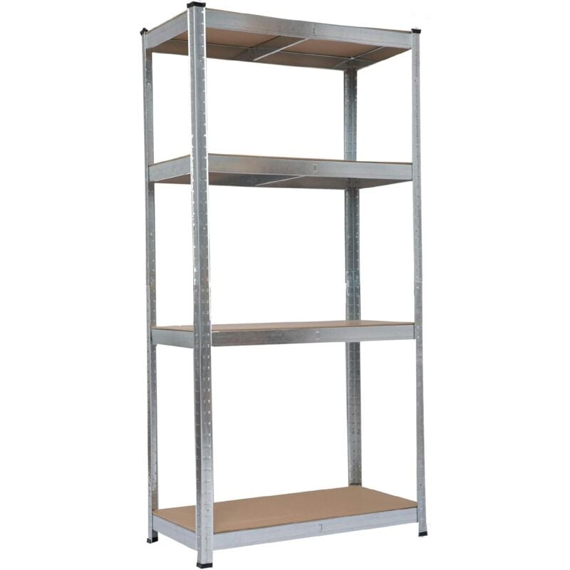 foto del prodotto bricoshop24 garden friend scaffale 4 ripiani in metallo e mdf, portata 150 kg per ripiano, h 160 x l 80 x p 40 cm
