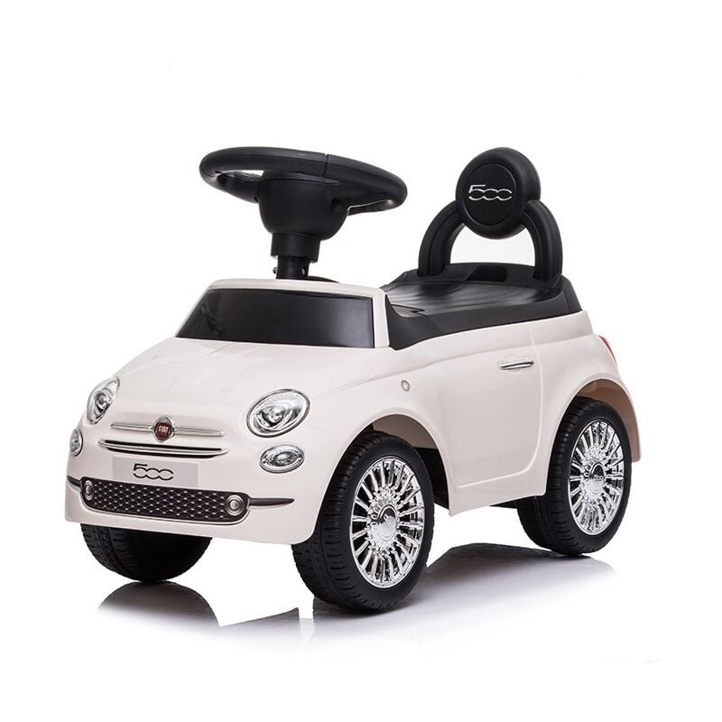 foto del prodotto bricoshop24 macchina cavalcabile per bambini primi passi fiat 500 bianco