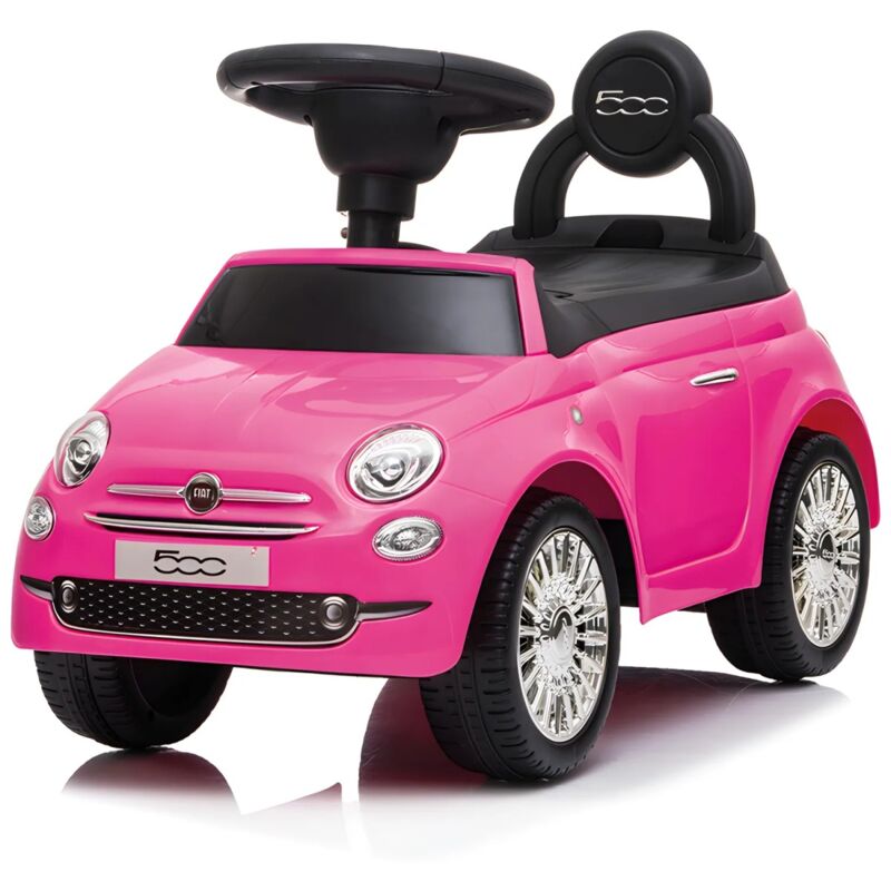 foto del prodotto bricoshop24 macchina cavalcabile per bambini primi passi fiat 500 rosa