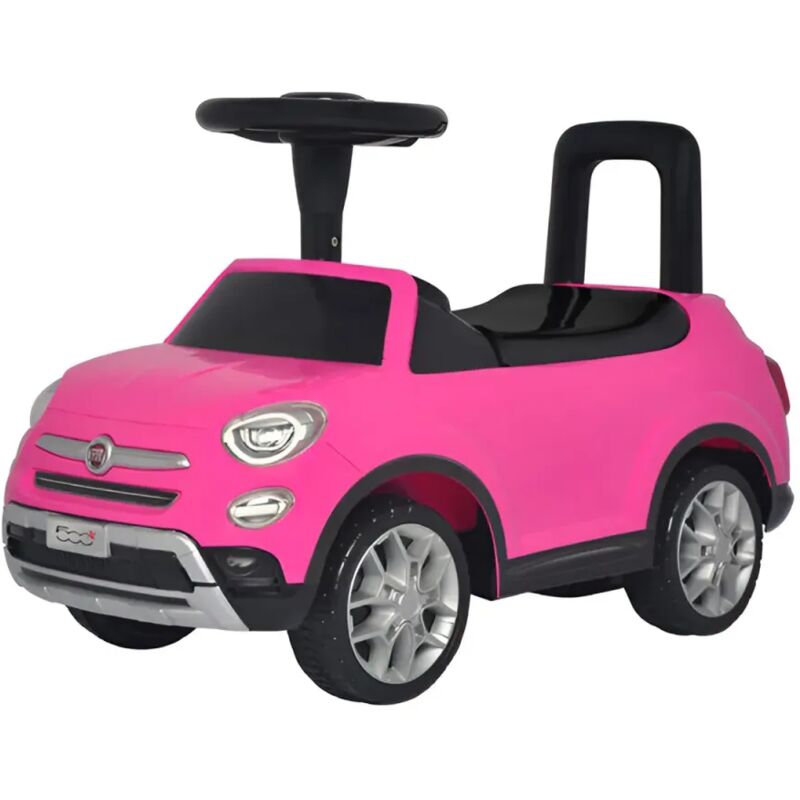 foto del prodotto bricoshop24 macchinetta per bambini cavalcabile a spinta fiat 500x rosa