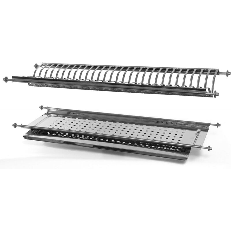 foto del prodotto bricoshop24 - scolapiatti per cucina a incasso con vassoio salvagocce per piatti 86 cm