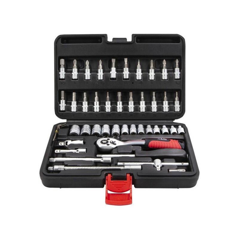 foto del prodotto bricoshop24 - set chiavi a bussola valigetta attrezzi in acciaio 1 4 professionale officina