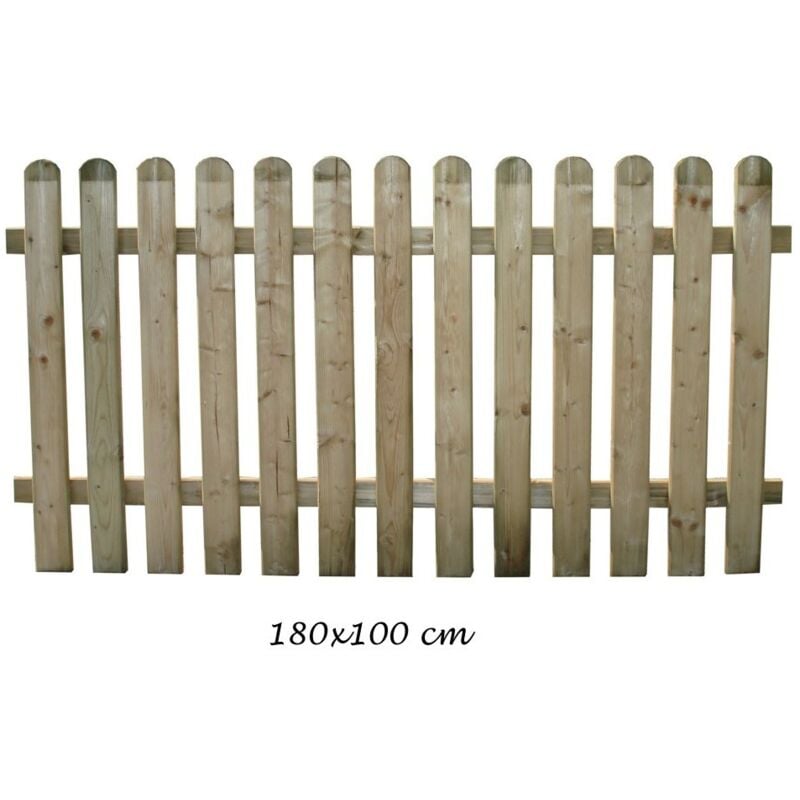 foto del prodotto bricoshop24 staccionata 180x100 bordura in legno steccato per giardino da recinzione recinto opzioni 8 pezzi