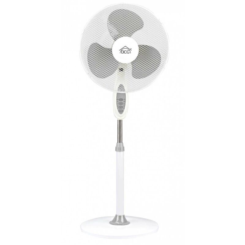 foto del prodotto bricoshop24 ventilatore oscillante bianco a piantana da pavimento pale orizzontale