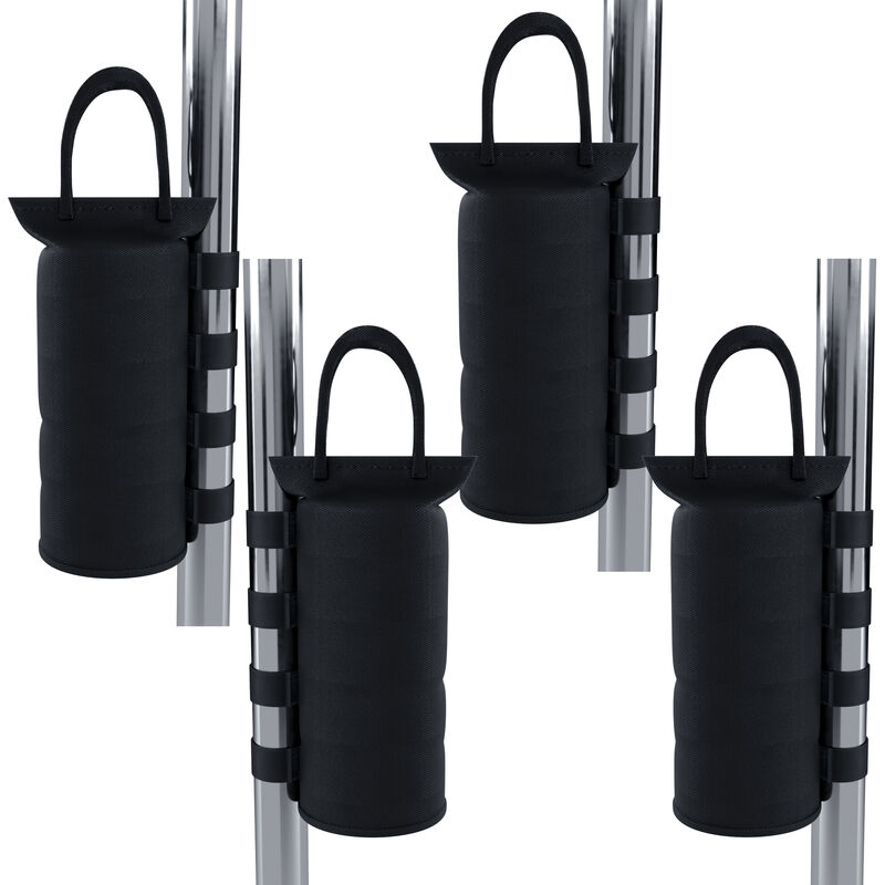 foto del prodotto bricozone set di 4 pezzi pesi per gazebo sacchi di sabbia riempibili per gambe ombrellone qualit industriale 600d zavorre universali per qualsiasi