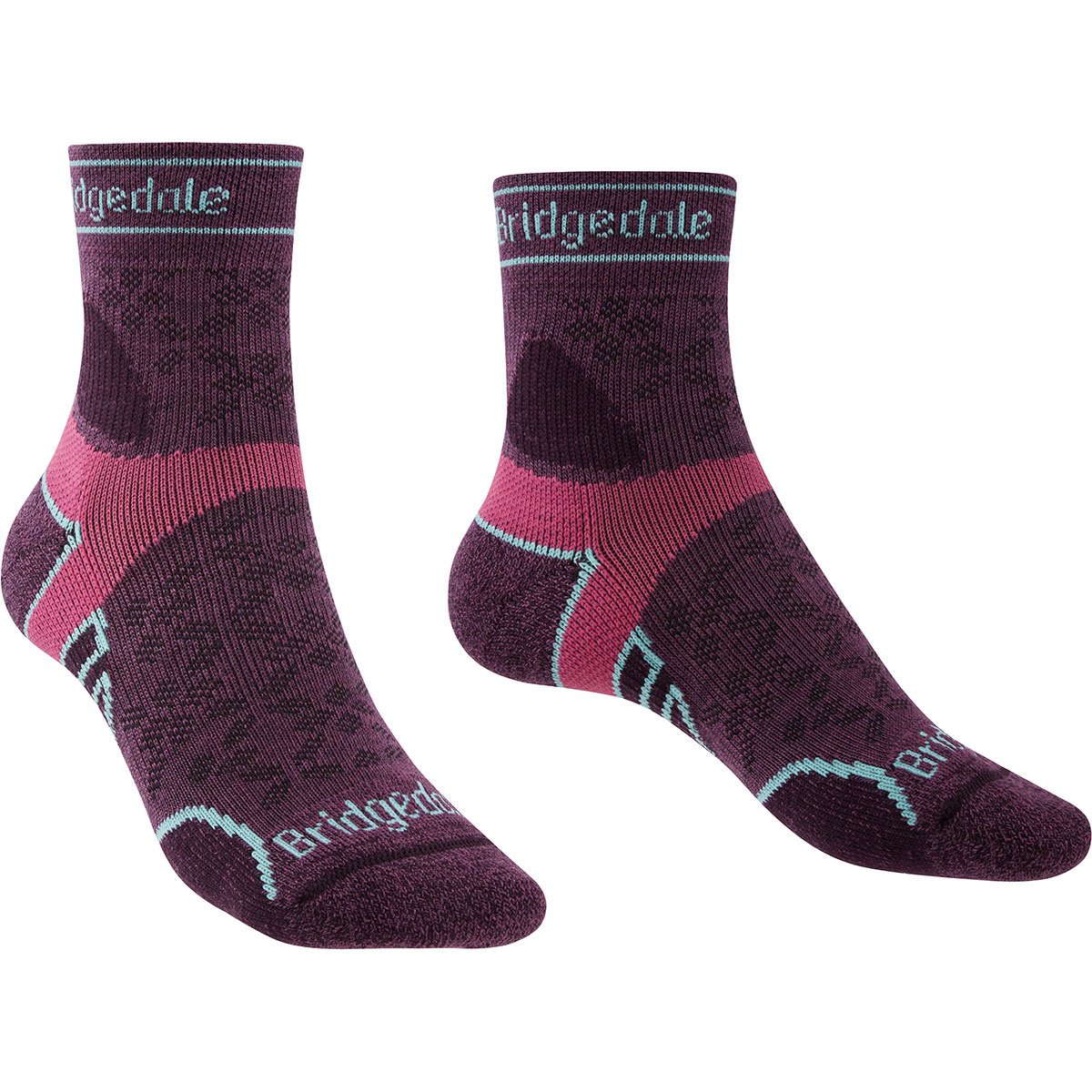 foto del prodotto bridgedale donna calze sportive 3 4 in lana merino leggere t2
