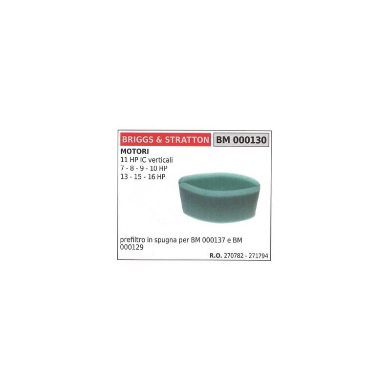 foto del prodotto briggs stratton prefiltro aria briggs stratton rasaerba tosaerba tagliaerba 11 hp ic verticale