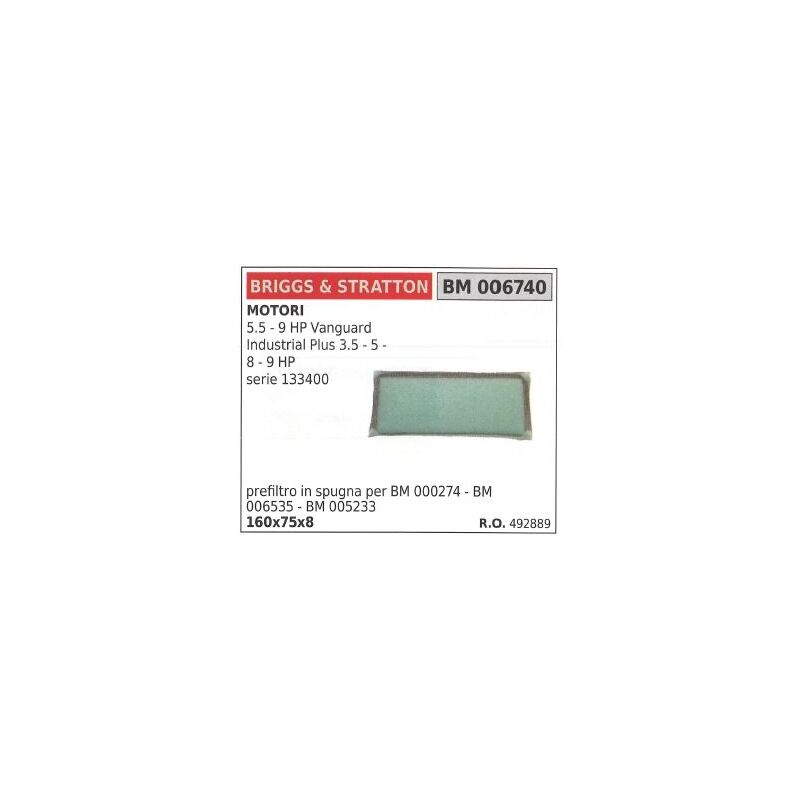 foto del prodotto briggs stratton prefiltro aria briggs stratton rasaerba tosaerba tagliaerba 5.5 9hp vanguard