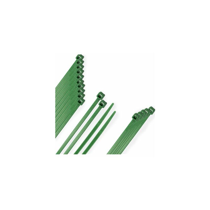 foto del prodotto briglia 100 nylon. colore verde 3,6 x 200 mm. sacchetto 100 unit 