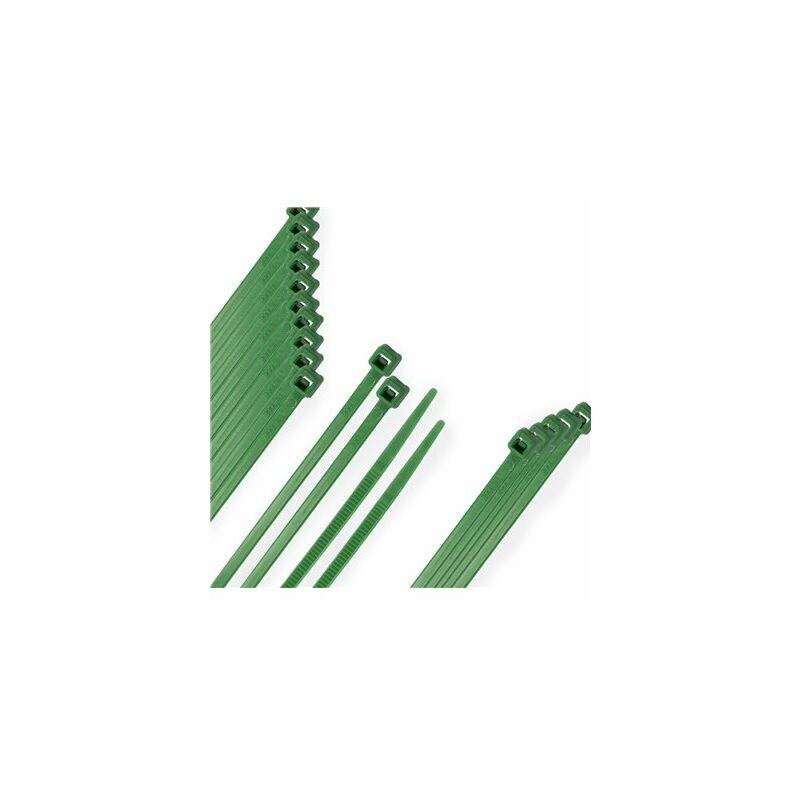 foto del prodotto briglia 100 nylon. colore verde 4,6 x 200 mm. sacchetto 100 unit 