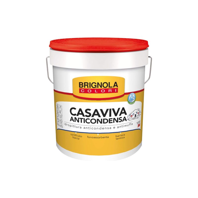foto del prodotto brignola casaviva anticondensa idropittura bianca antimuffa ambienti umidi 4 lt 4 litri
