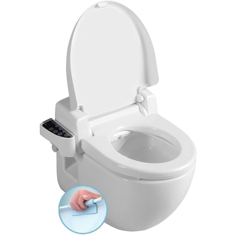 foto del prodotto brilla - bidet elettronico con ceramica, softclose, rimless bianco nb-r770d-1 - sapho