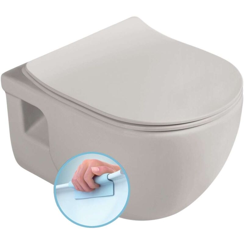 foto del prodotto brilla wc sospeso, rimless, beige opaco 100614 114 sapho