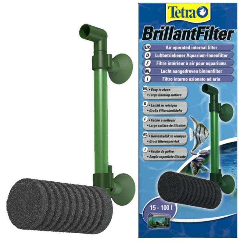 foto del prodotto brillant filter filtro ad aria interno per acquari fino a 100 litri tetra