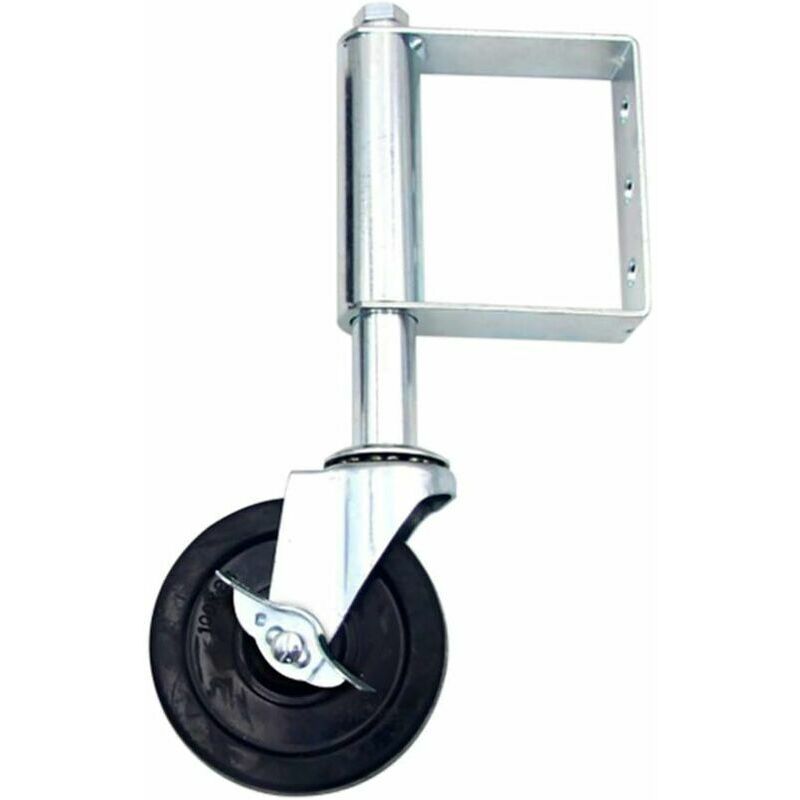 foto del prodotto briller ruota girevole per cancello con molla ruota universale per cancello da 10 mm con freno e piastra di montaggio a 6 fori assorbimento