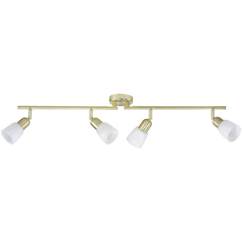 foto del prodotto brilliant lampada sofia tubo spot 4flg ottone alabastro bianco 4x d45, e14, 40w, adatto per proiettori a caduta non inclusi scala da a a e