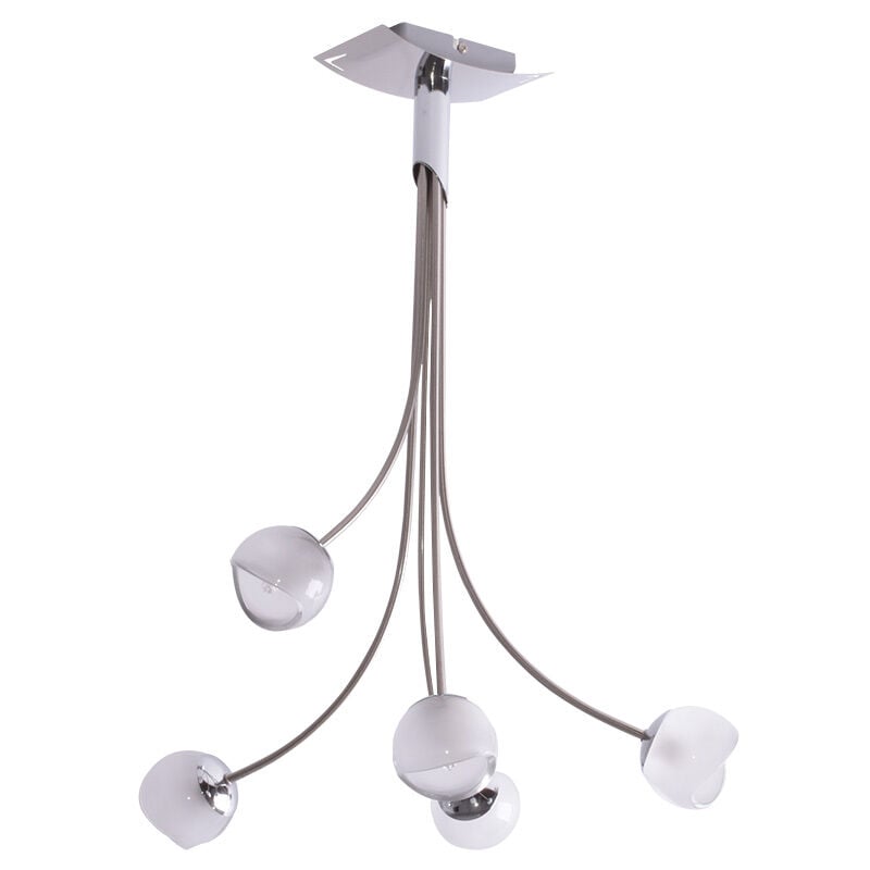 foto del prodotto brilliant plafoniera soggiorno sala da pranzo illuminazione sfera di vetro faretto corridoio luce argento g07695 15