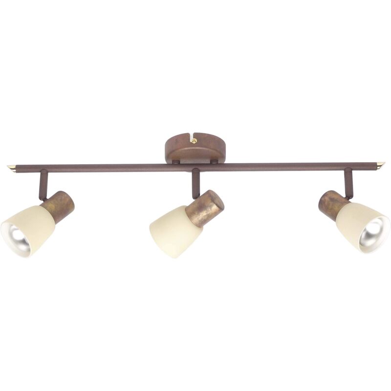 foto del prodotto brilliant, sistema di faretti da soffitto a 3 luci, metallo, champagne